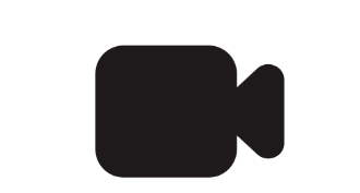 Icon of a video camera, representing video recording or playback functionality.